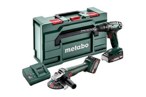 ZESTAW COMBO 18V BS18+W18 L9-125 1*2.0AH 1*4.0AH METABO