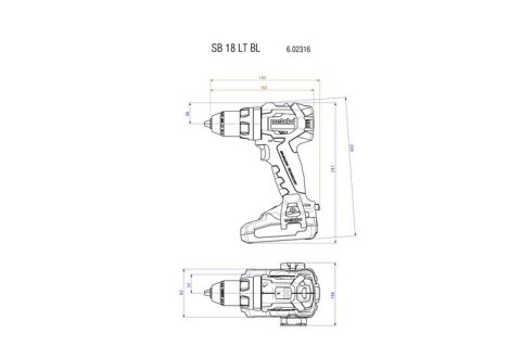 ZESTAW COMBO 18V SB 18 LT BL + SSD 18 LT 200 BL 2*5.2AH METABO