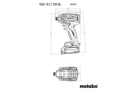 ZESTAW COMBO 18V SB 18 LT BL + SSD 18 LT 200 BL 2*5.2AH METABO