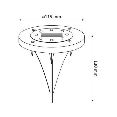 LAMPA SOLARNA LED SOL GRUNTOWA SATYNA POLUX