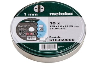 TARCZA TNĄCA INOX 125*1.0*22.23MM 10SZT METABO