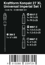 ZESTAW KRAFTFORM KOMPAKT 27 XL UNIVERSAL IMPERIAL SET 1, 7CZ WERA