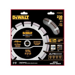 TARCZA DIAMENTOWA ELITE ASFALT/BETON 230MM DEWALT