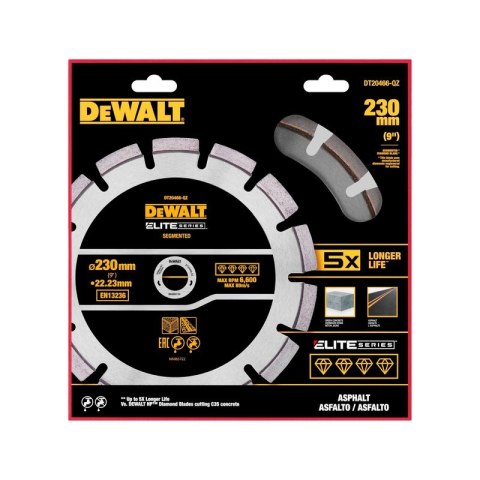 TARCZA DIAMENTOWA ELITE ASFALT/BETON 230MM DEWALT