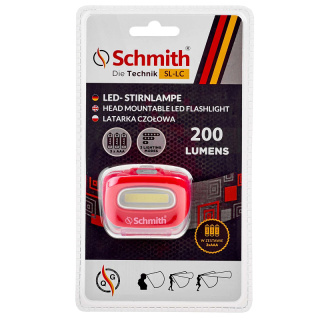 Latarka czołowa akumulatorowa 200 lumens Schmith