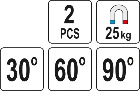 MAGNETYCZNE UCHWYTY SPAWALNICZE 25 KG 2 SZTUKI YATO