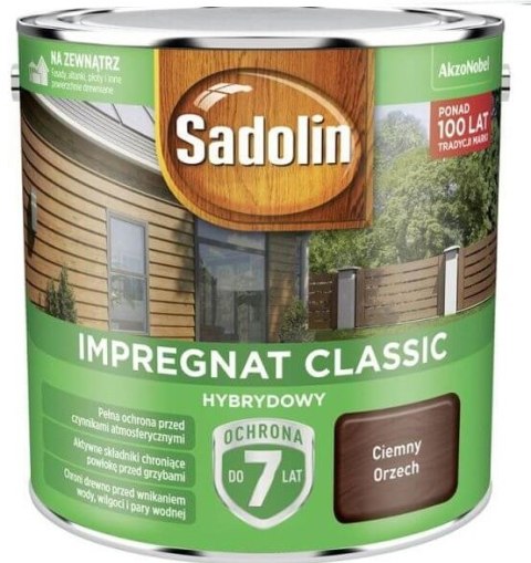 SADOLIN IMPREGNAT CLASSIC HYBRYDOWY 7 LAT ORZECH CIEMNY 2.5L