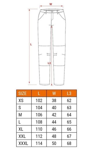 SPODNIE ROBOCZE DO PASA NAVY ROZMIAR XXL