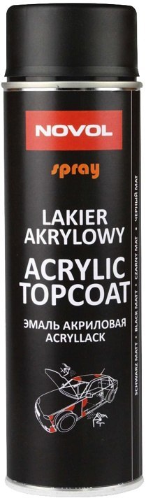 SPRAY ACRYL TOPCOAT CZARNY MAT 500 ML