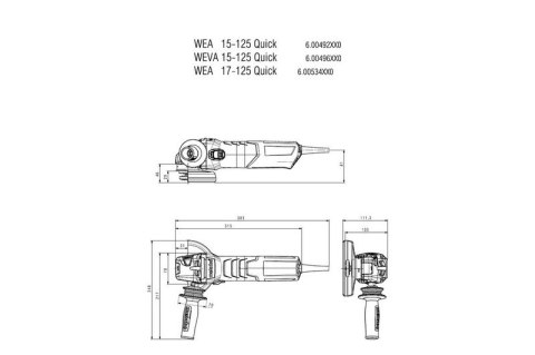 SZLIFIERKA KĄTOWA 125MM WEA 17-125 QUICK