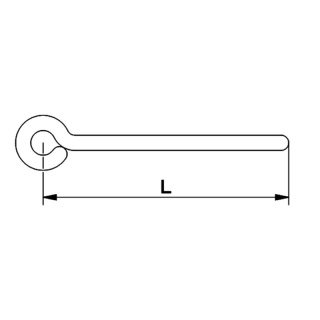 Pręt mocujący z oczkiem 150 cm