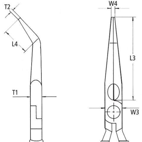 SZCZYPCE IZOLOWANE WYDŁUŻONE WYGIĘTE TNĄCE PÓŁOKRĄGŁE 200MM