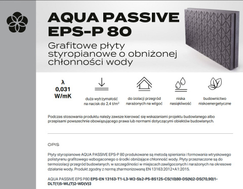 Styropian grafitowy 10 cm na fundament EPS-P 80 031 Yetico Aqua Passive