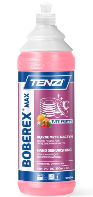 PŁYN DO RĘCZNEGO MYCIA NACZYŃ BOBEREX MAX TUTTI FRUTTI 1L