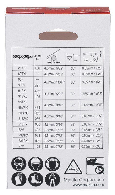 ŁAŃCUCH TNĄCY 10CM 80TXL 0,325'' SZER. ROWKA 1.1MM DUC101