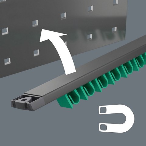 LISTWA MAGNETYCZNA 9610, NA 11 KLUCZY PŁASKICH 30*370MM