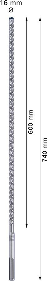 WIERTŁO DO MŁOTÓW SDS-MAX 8X EXPERT 16*600/940MM