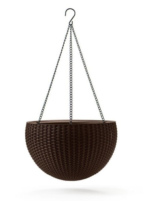 DONICZKA WISZĄCA KETER RATTAN 8.6L - BRĄZ DONICZKA WISZĄCA KETER RATTAN 8.6L - BRĄZ