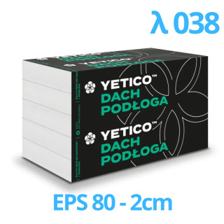 Styropian podłogowy 2 cm Yetico Alfa Podłoga 038 EPS 80 15m2/op
