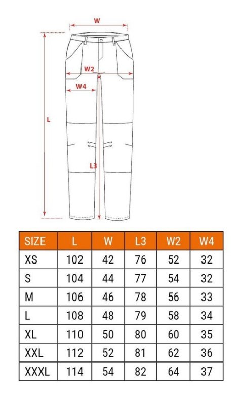 SPODNIE ROBOCZE PREMIUM PRO ROZMIAR XL SPODNIE ROBOCZE PREMIUM PRO ROZMIAR XL