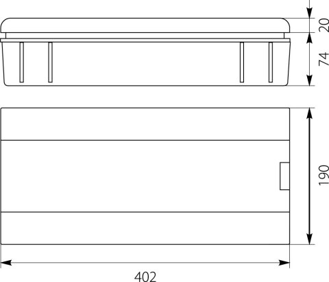 ROZDZIELNICA MODUŁOWA 1X18 PODTYNKOWA IP40 SRP-18 2.4 ROZDZIELNICA MODUŁOWA 1X18 PODTYNKOWA IP40 SRP-18 2.4