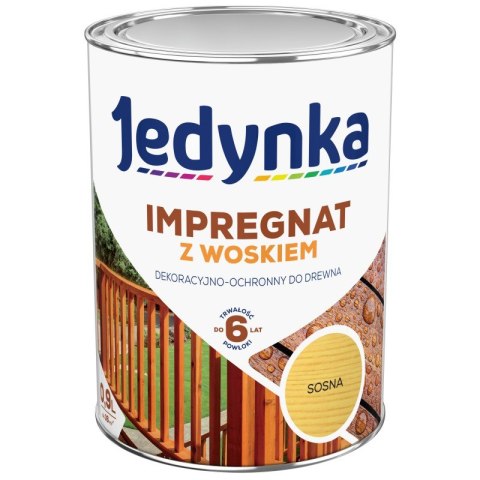 IMPREGNAT DO DREWNA Z WOSKIEM JEDYNKA SOSNA 0.9L IMPREGNAT DO DREWNA Z WOSKIEM JEDYNKA SOSNA 0.9L