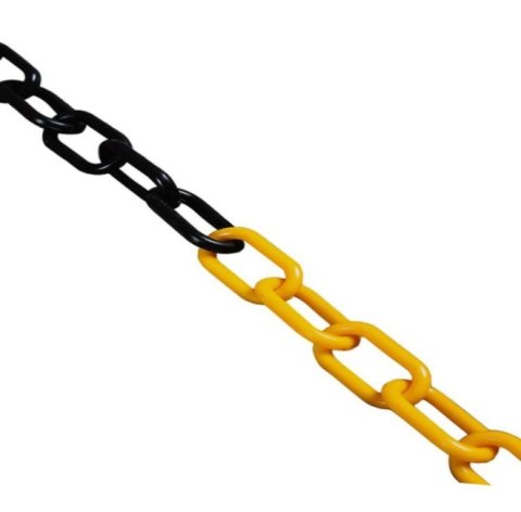 ŁAŃCUCH PLASTIKOWY ŻÓŁTO-CZARNY 8*41MM 25MB SZPULA ŁAŃCUCH PLASTIKOWY ŻÓŁTO-CZARNY 8*41MM 25MB SZPULA