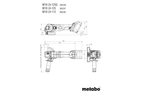 SZLIFIERKA KĄTOWA AKUMULATOROWA 125MM W 18 L 9-125 0*AH SZLIFIERKA KĄTOWA AKUMULATOROWA 125MM W 18 L 9-125 0*AH