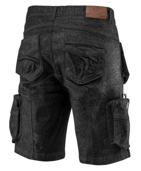 KRÓTKIE SPODENKI ROBOCZE DENIM, CZARNE M