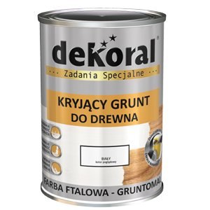 GRUNTOMAL 10l Farba Grunt do drewna BIAŁY Dekoral